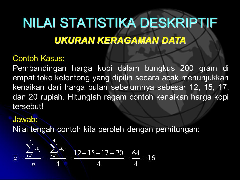 Contoh Kasus Statistika Deskriptif Rajin Belajar